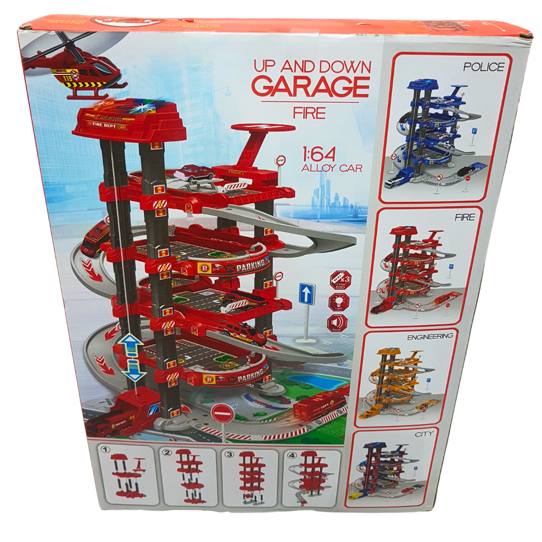 Fire Department Up and Down Garage Playset - 78-Piece Interactive Set for Ages 3+ Secondary image