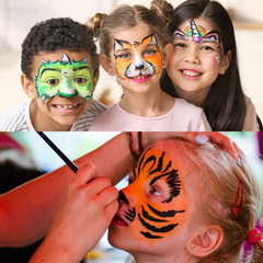Beads & Crafts: Face and Body Paint Crayons Makeup Sticks for Kids, Adults and Artists (Pack of 12)