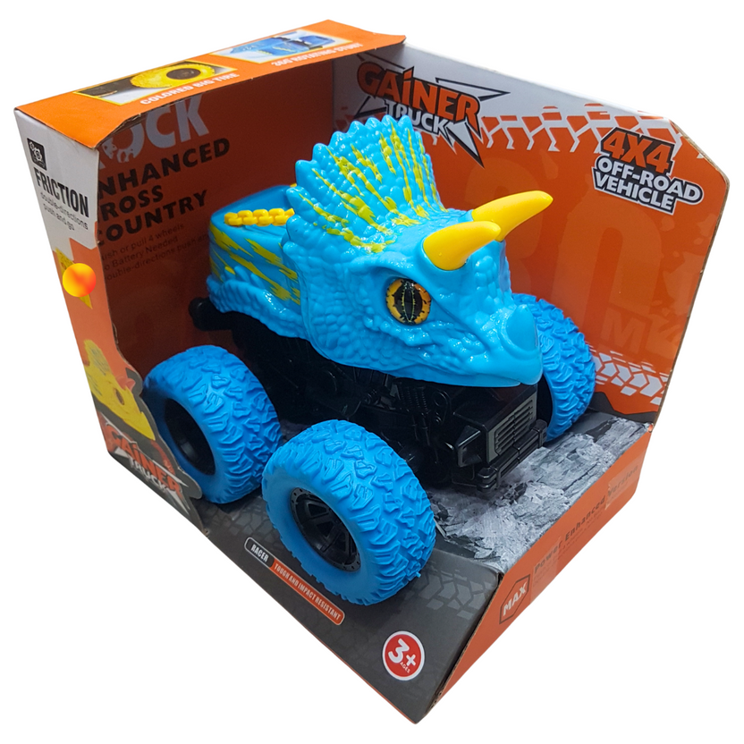AquaRex Explorer: Children's Oceanic Dinosaur-Themed 4x4 Friction Truck with Bold Blue Tires – Adventure Play for Ages 3+ (Gainer Truck Series) Main image