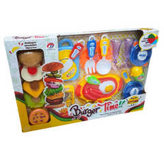 Burger Time Fun Meal Pretend Play Set - Foster Early Culinary Skills & Creativity