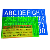 Letters and Numbers Alphabet Templates, Letter Stencils, Pack of 4