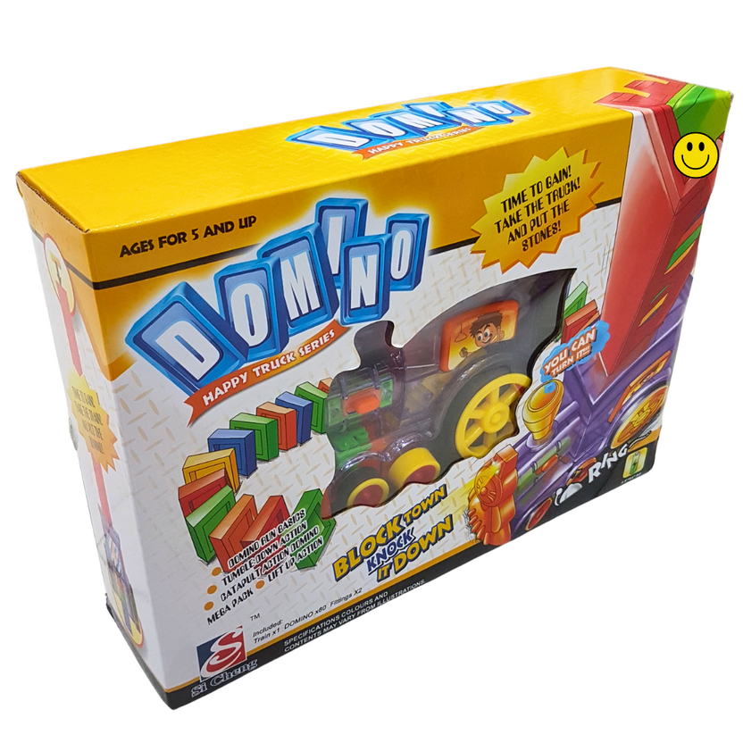 Block Town Domino Knockdown Set - Engaging Domino Rally for Ages 5 and Up Main image