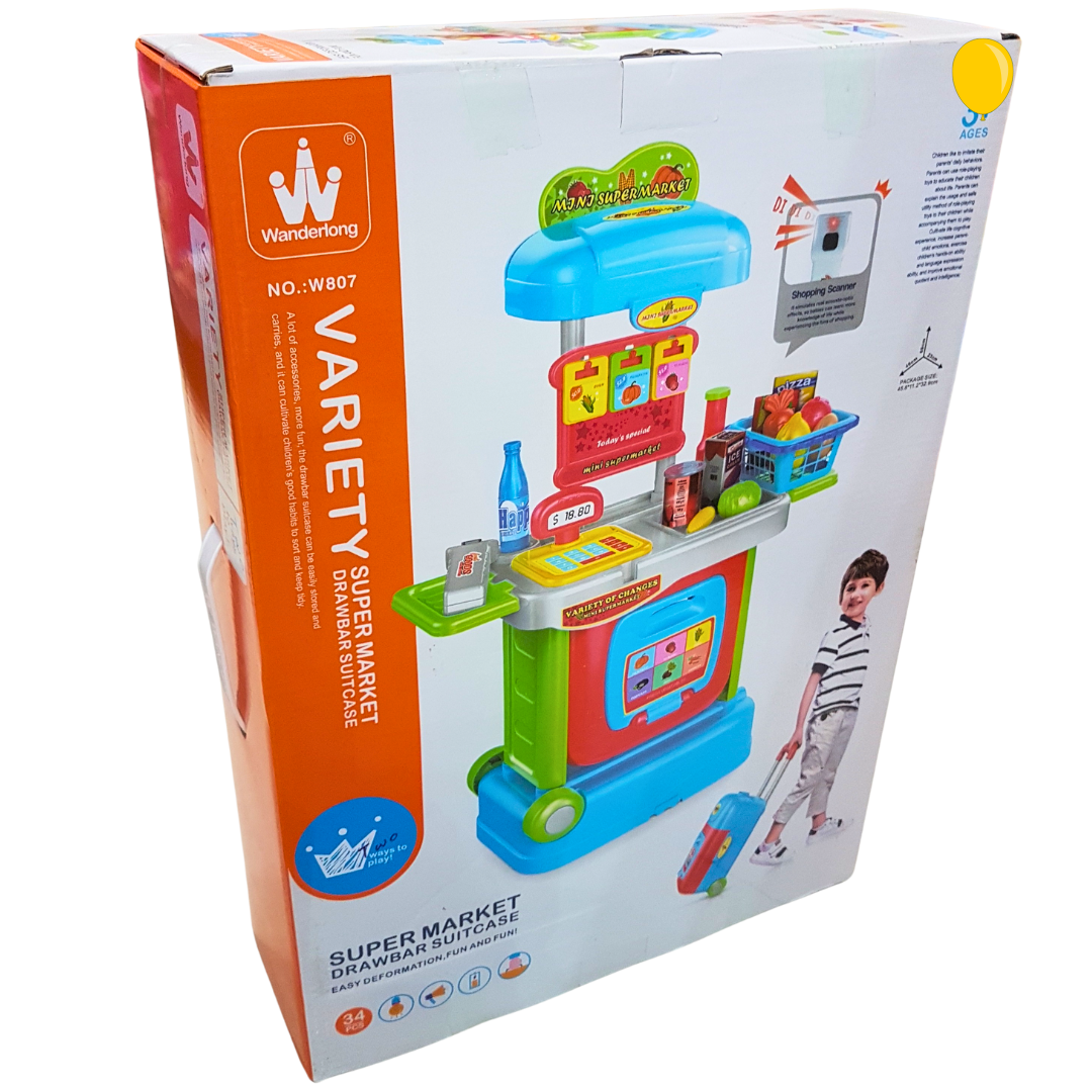 Tiny Tots Supermarket Checkout - Interactive Playset with Scanner and Accessories