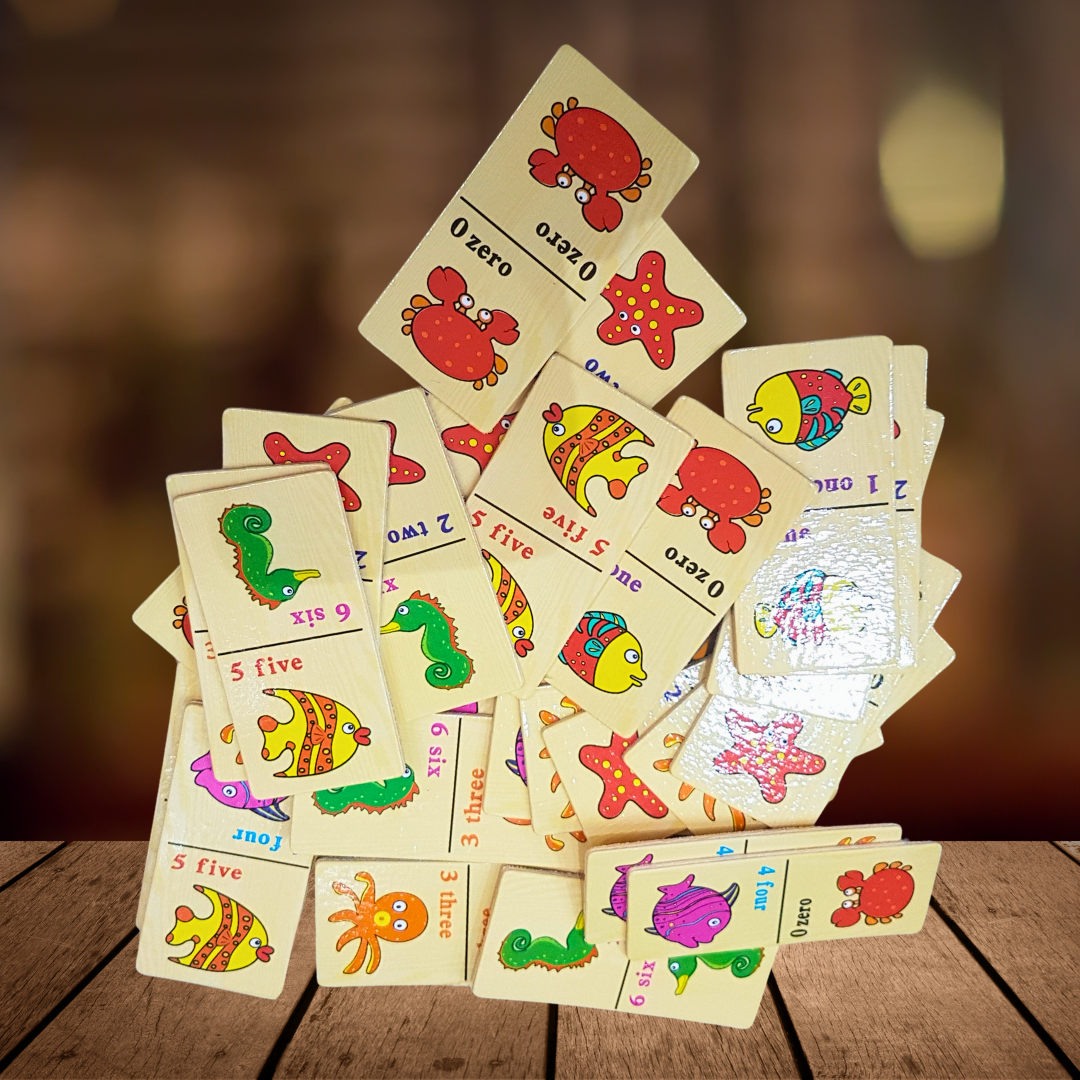 Aqua Adventure Marine Dominoes - Educational Counting & Matching Game for Kids Secondary image