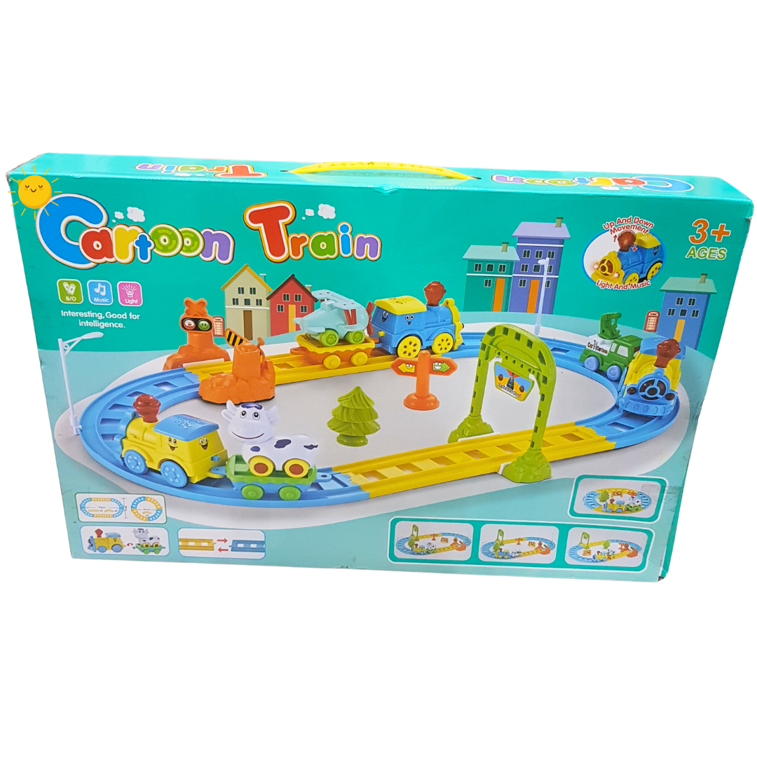 Cartoon City Train Playset - Colorful Railway Adventure for Toddlers, 3+ Years Secondary image