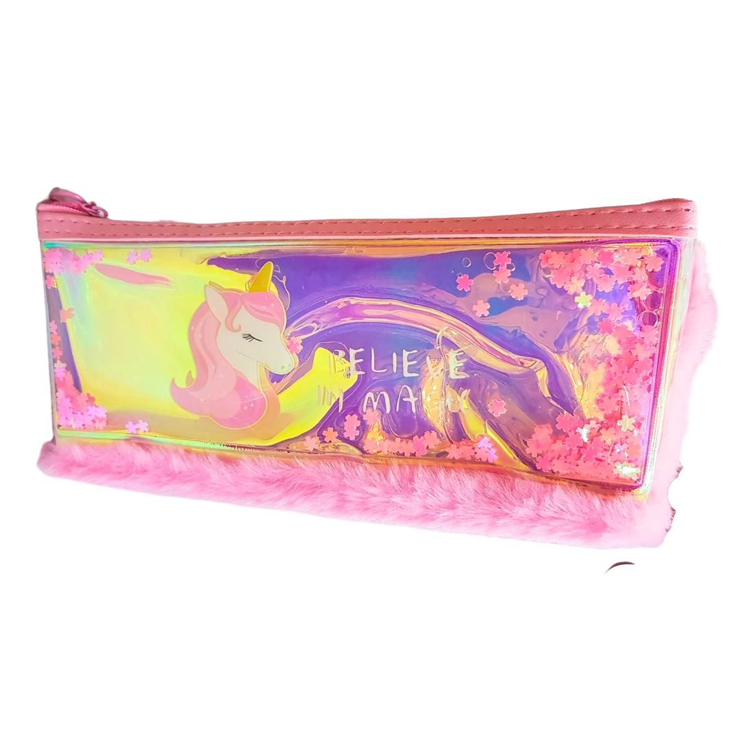 Premium Pink Unicorn Pouch for Girls - Furry & Soft | Perfect Gift Idea!