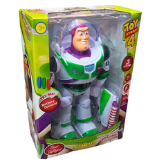 Electronic Walking Buzz Lightyear - Toy Story 4, Light & Music, 360° Rotating Joints, Light Show - Perfect Gift for Kids Ages 3+ & Toy Story Fans