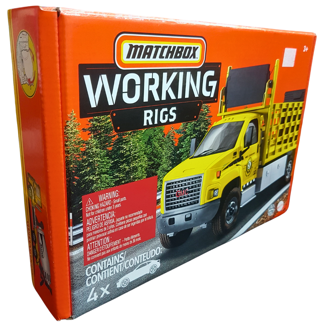 Matchbox Working Rigs Utility Truck Toy Set - Imaginative Play for Ages 3 and Up