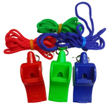 Pack of Three Premium Sports Whistles in Vibrant Colors – Red, Blue, Green – Complete with Secure Straps