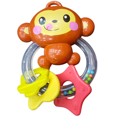 Jungle Jingles Monkey Teether & Rattle - Multifunctional Toy for Sensory Development