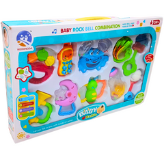 10-Piece Multicolor Baby Rattle Set: Perfect Gift for Newborns to 18 Months