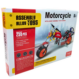255-Piece Intelligent Motorcycle Assembly Alloy Toy Kit for Kids 8+ & Adults - Educational Building Set with Tools & Instructions