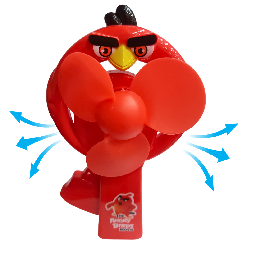 Angry Birds-Themed Hand Fan for Kids | 3-Propeller Handy Design | Bright Colors | Suitable for Ages 3 & Up