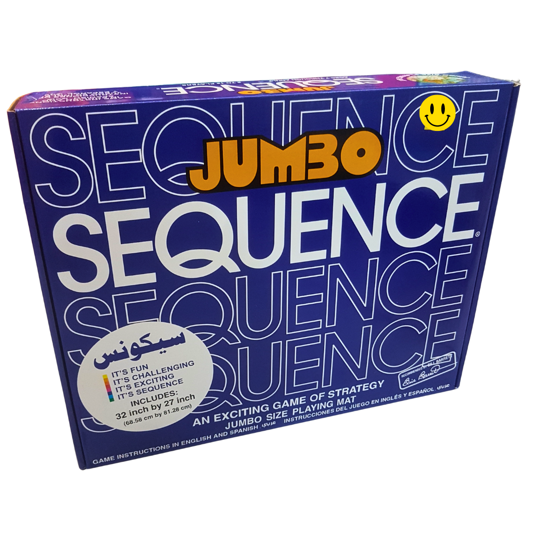 Jumbo Sequence Game Mat – Engaging Strategic Board Game for Family Fun – Bilingual Instructions Included