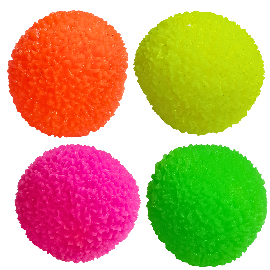 Vibrant 4pcs -Pack Multi-Color Balls - Green, Orange, Yellow, Pink - Fast Color, Kid-Friendly, Perfect Gift for Play & Learning