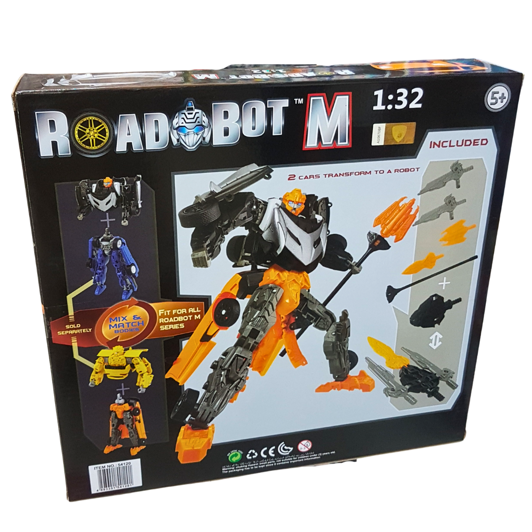 ROAD BOT 1:32 Scale Transformer Toy – Dual 2-in-1 Car and Robot Figures, Mix & Match Design, Ideal Gift for Children Ages 5+ Secondary image