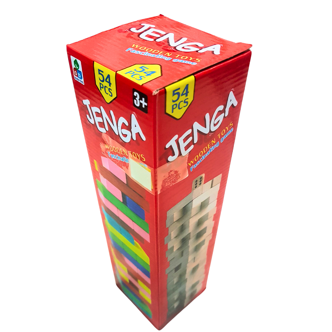 JENGA 54-Piece Wooden Game: Engage & Entertain Kids and Adults Alike, Enhance Coordination & Patience - Fun for Ages 3+