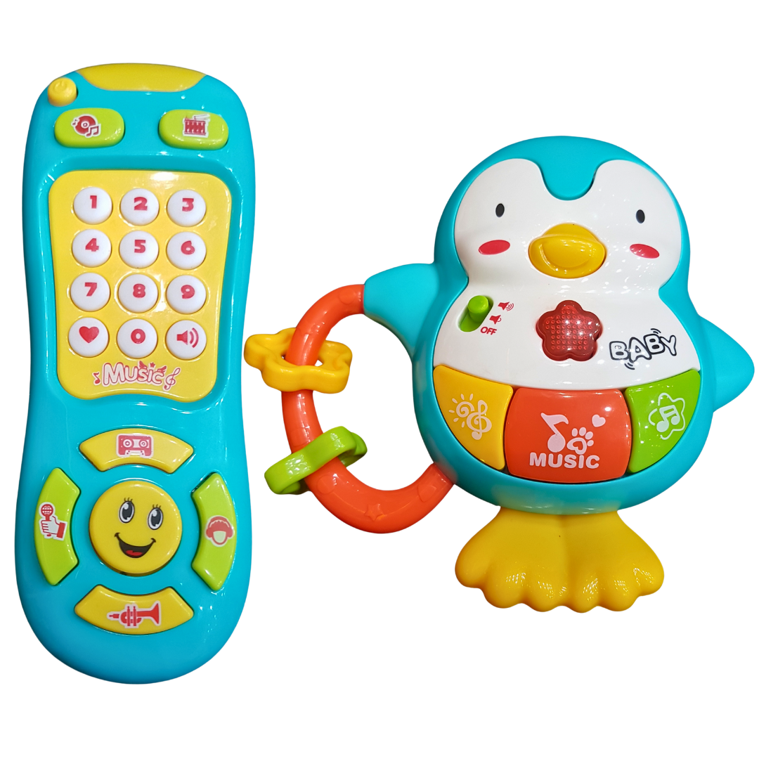 Cheerful Penguin & Cellphone Combo - Educational Musical Toys with Lights for Toddlers Secondary image