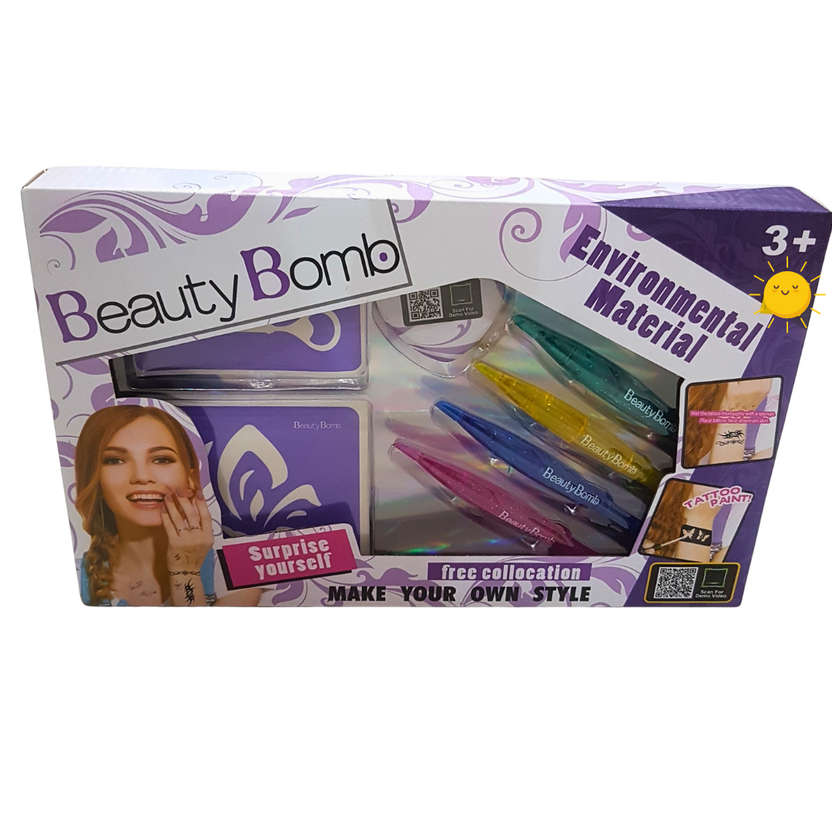 Beauty Bomb: Vibrant Kids' Washable Tattoo Pen Set – Eco-Friendly Body Art Fun Main image