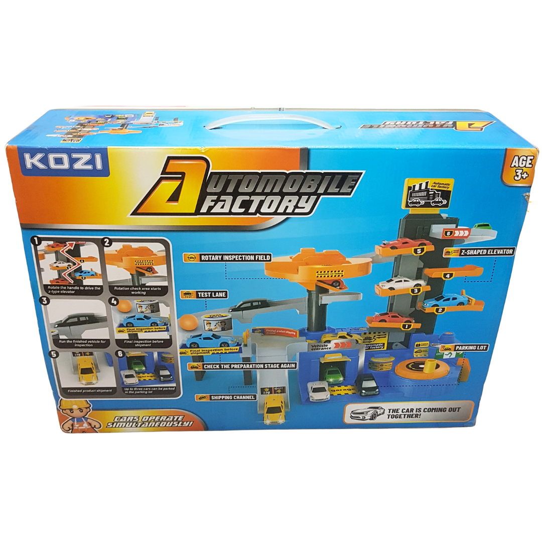 KOZI Automobile Factory Playset - Interactive Car Manufacturing Adventure, 3+ Years