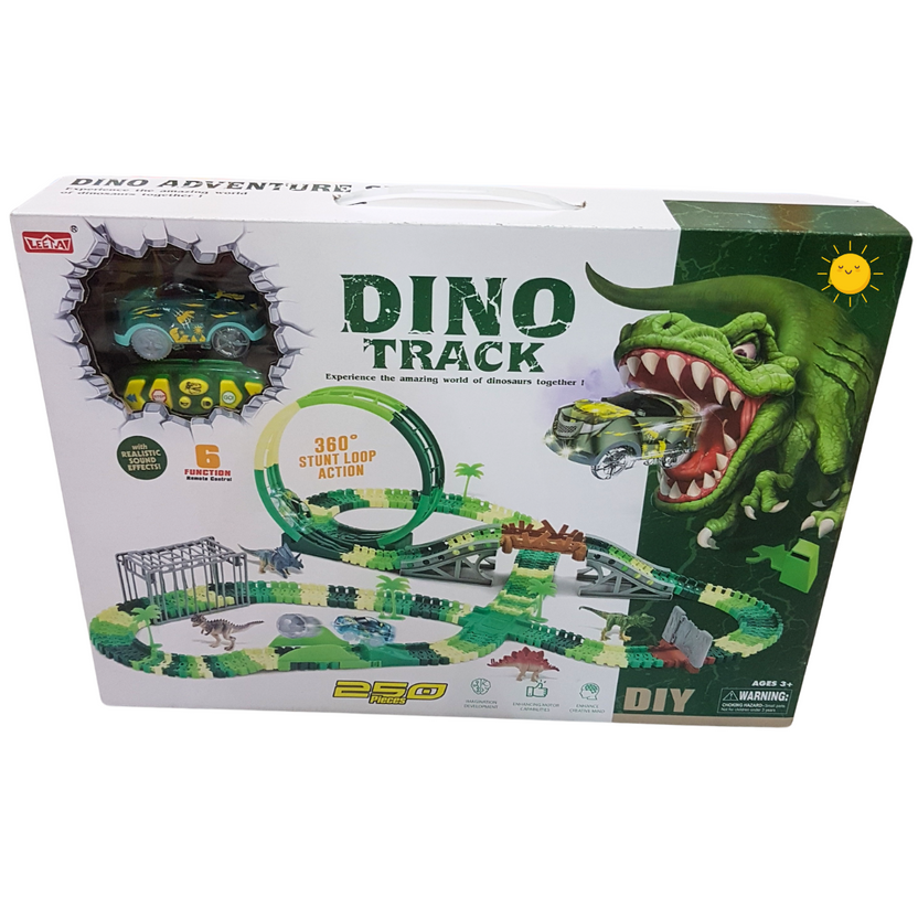 Dino Track Adventure Set - Prehistoric Racing Action with 360° Loop, Ages 3+ Main image