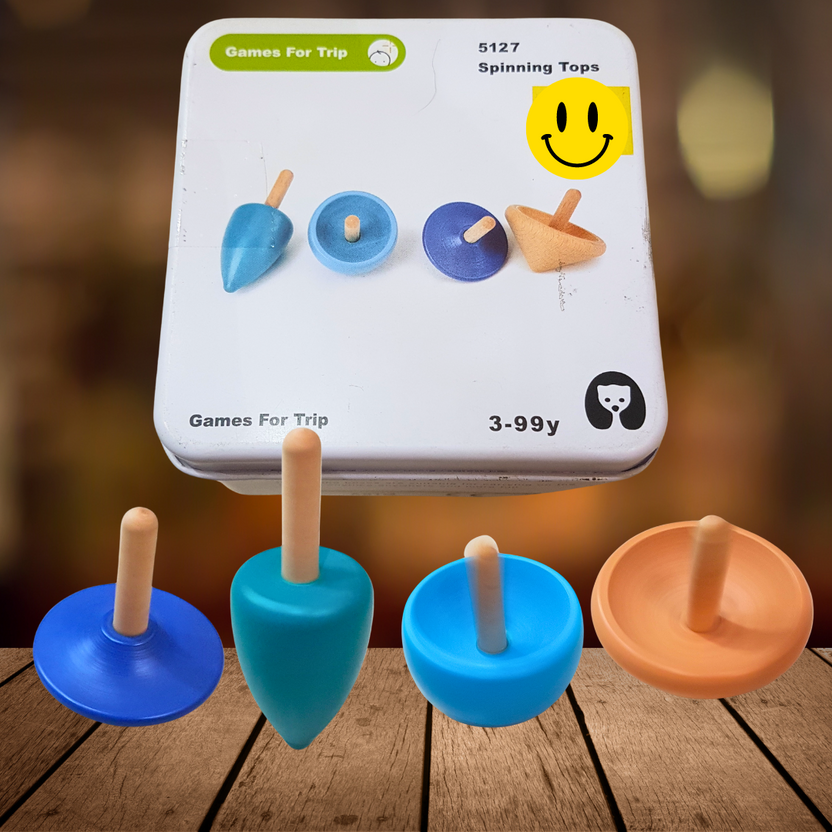 Timeless Twirl Wooden Spinning Tops - Classic Handcrafted Toys for All Ages Main image