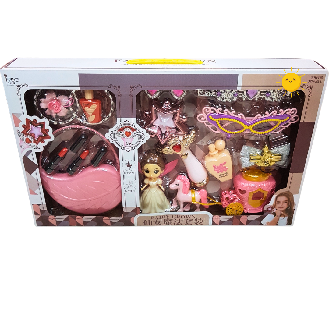Princess Fantasy Makeup and Dress-Up Set - Whimsical Play Kit for Kids