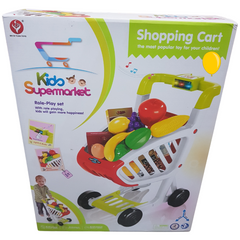 Happy Market Grocery Cart - Interactive Kids Supermarket Role-Play Set for Ages 3+
