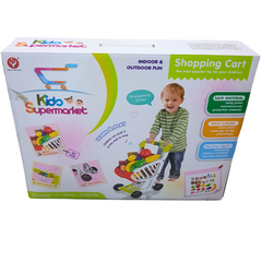 Happy Market Grocery Cart - Interactive Kids Supermarket Role-Play Set for Ages 3+