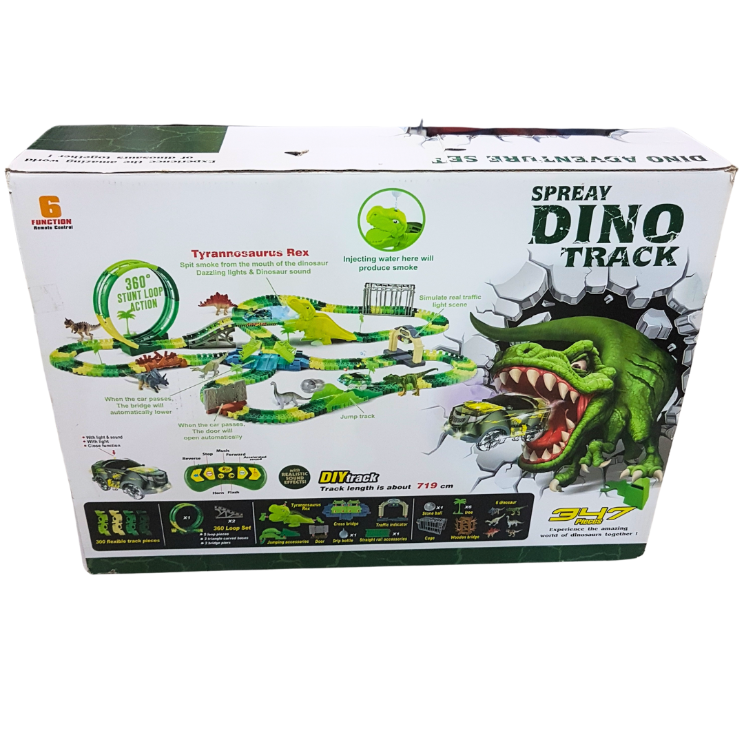 Spray Dino Track Set - 225-Piece Interactive Prehistoric Play World, Ages 3+