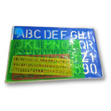 Letters and Numbers Alphabet Templates, Letter Stencils, Pack of 4