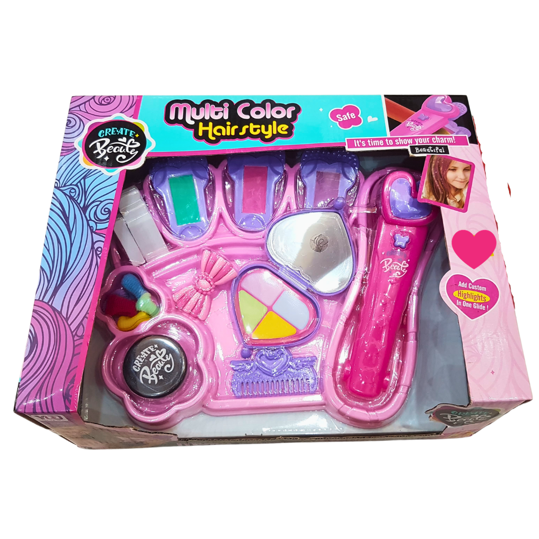2-in-1 Glitter & Dye Hair Styling Kit - Temporary Multi-Color Highlights for Girls Aged 5+ | One Glide Application