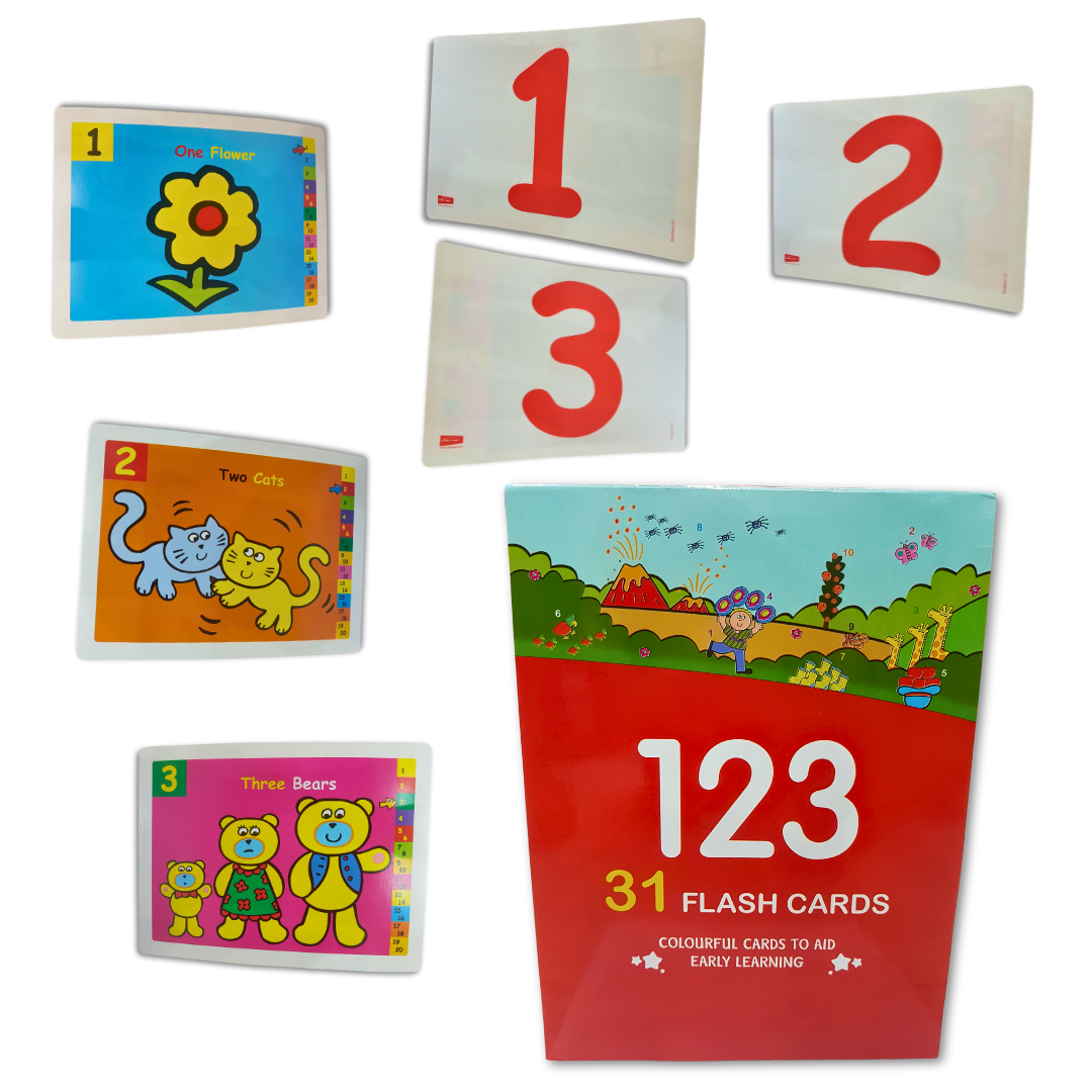 Boost Early Learning with 123 31-Piece Flash Cards - Vibrant, Educational, and Engaging Cards for Kindergarteners!