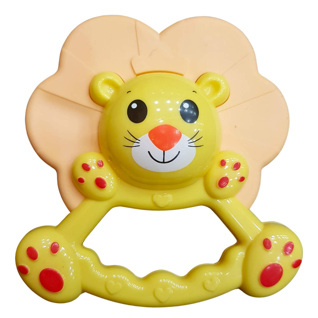 Sunny Safari Lion Cub Rattle - Colorful & Safe Teether Toy for Infants