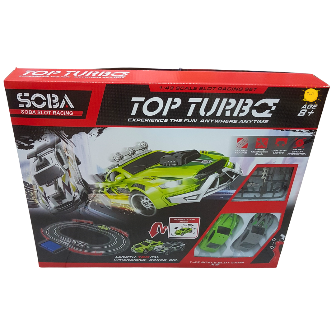 SOBA Top Turbo Slot Racing Set - High-Speed Track Fun for Ages 8+