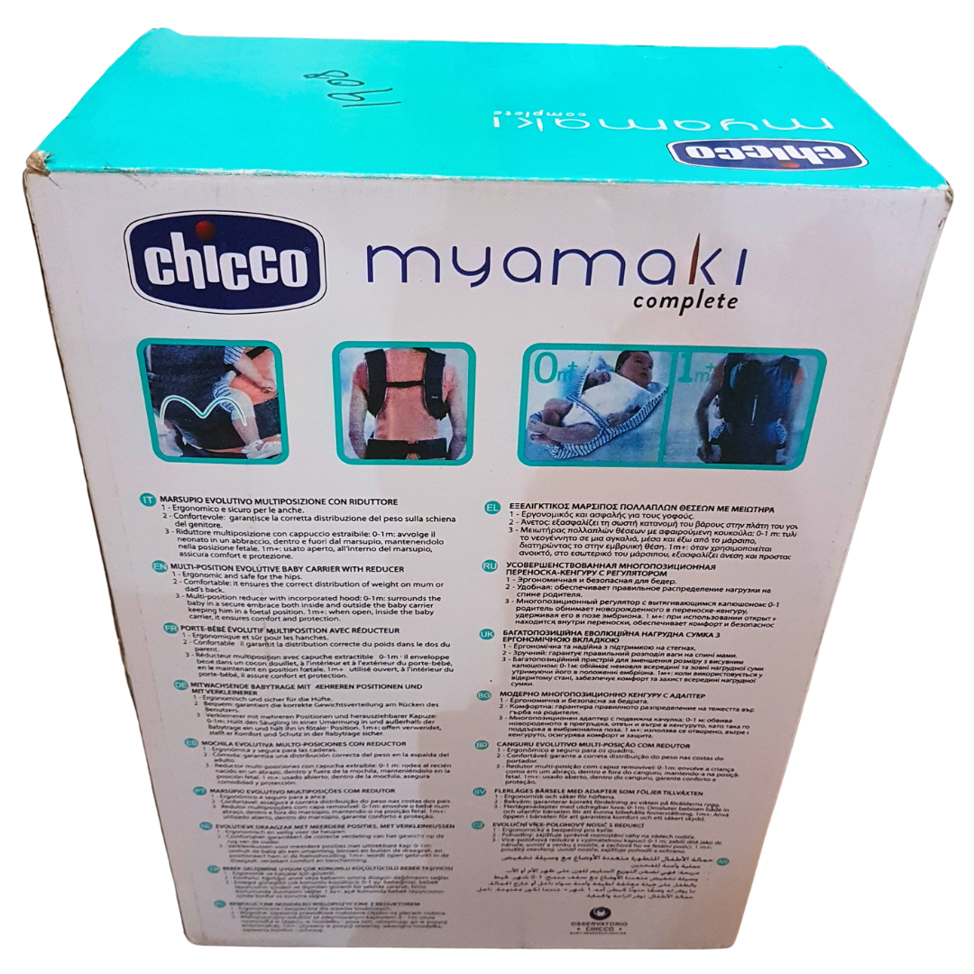 Chicco Myamaki Complete Multi-Position Baby Carrier - Ergonomic Support from Newborn to Toddler