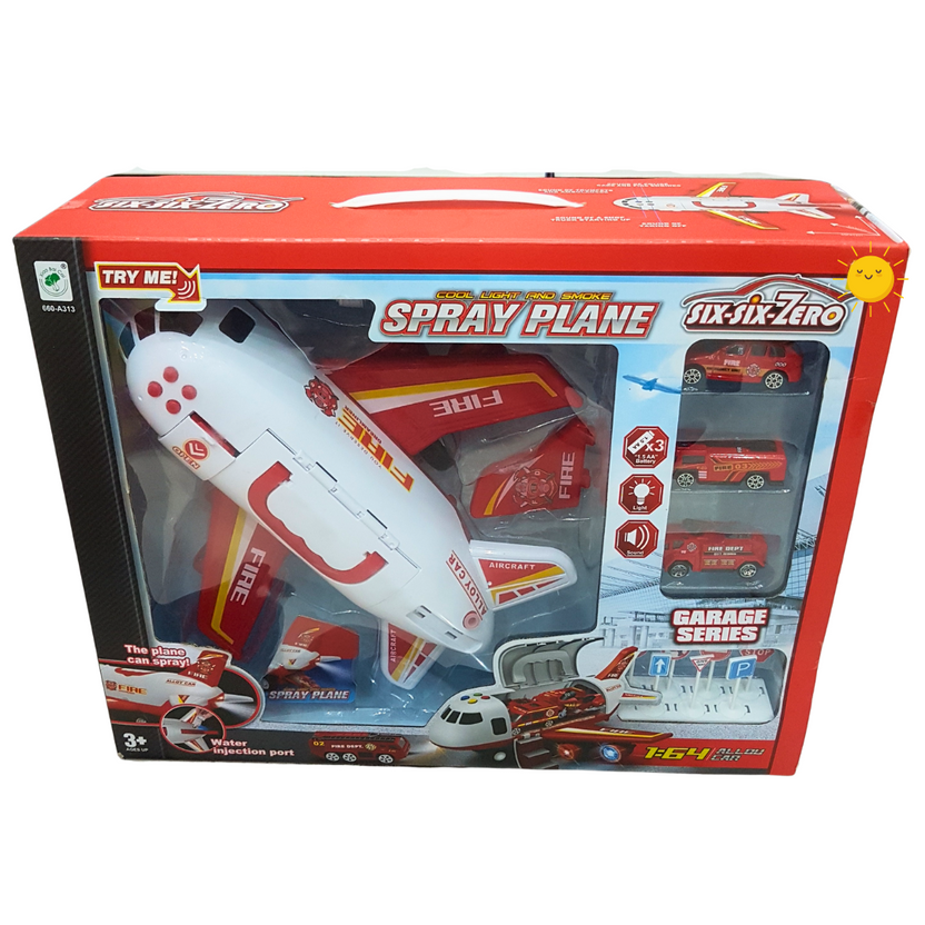 SixSixZero Spray Plane Fire Rescue Playset - Heroic Adventures Await, Ages 3+ Main image