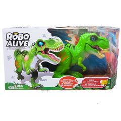 Robo Alive Realistic Roaring and Biting Dinosaur - Lifelike T-Rex Walking Robotic Pet Toy, Ideal Gift for Kids Aged 3+