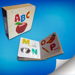 A set of 4 small hard page book for early Learning ABC,123,Vegetables and Transport