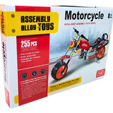255-Piece Intelligent Motorcycle Assembly Alloy Toy Kit for Kids 8+ & Adults - Educational Building Set with Tools & Instructions
