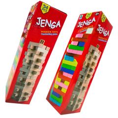 JENGA 54-Piece Wooden Game: Engage & Entertain Kids and Adults Alike, Enhance Coordination & Patience - Fun for Ages 3+