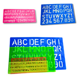Letters and Numbers Alphabet Templates, Letter Stencils, Pack of 4