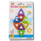 Colorful Magic Magnetic Triangle Set - 8 Unique Size Pieces for Creative Building & Learning, Suitable for Ages 3+