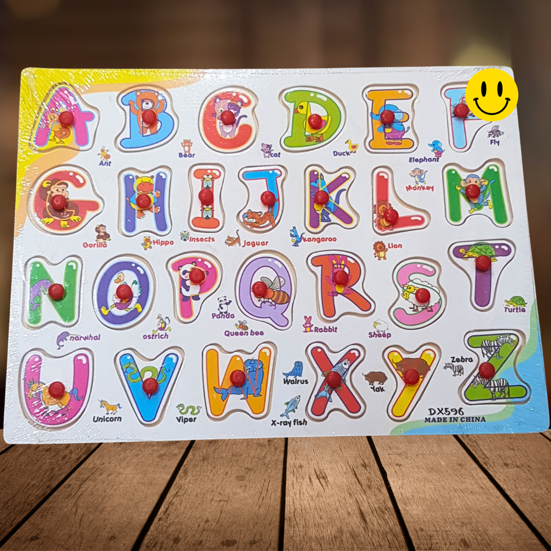 Alphabet Adventure Wooden Puzzle - Learn ABCs with Animal Friends