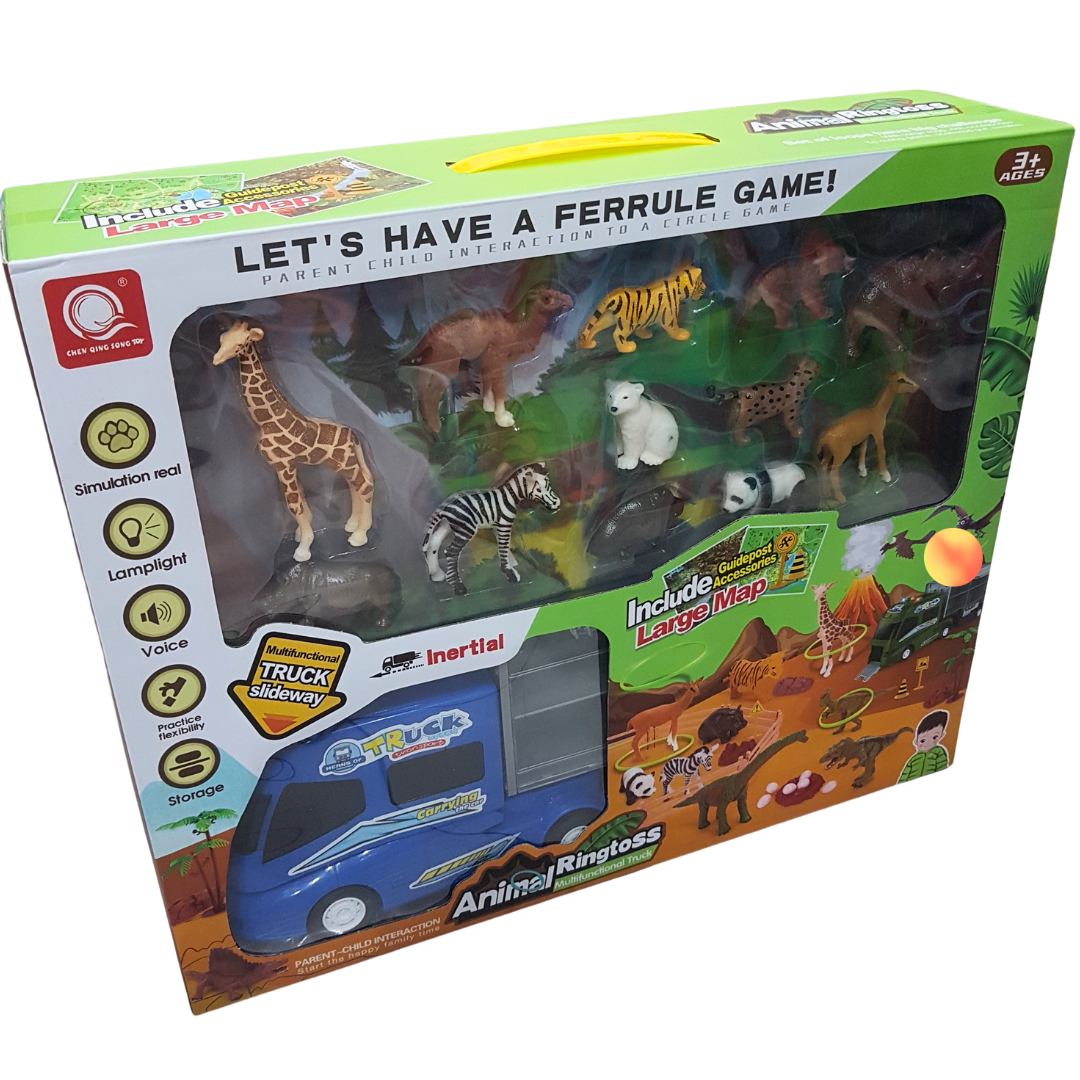 Interactive Safari Adventure Playset with Educational Truck and Animal Figures
