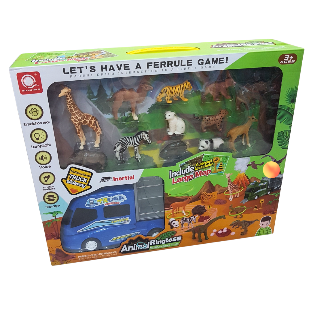 Interactive Safari Adventure Playset with Educational Truck and Animal Figures