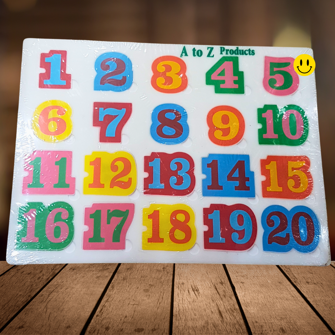 Bright Beginnings Acrylic Number Board - Interactive Counting 1-20 for Kids