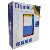 New Arrival! 120-Piece Wooden Color Dominoes Set - Educational Board Game for Boys & Girls Aged 3+, Boosts Self-Confidence & Creativity - Best Gift Idea!