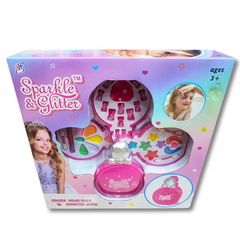 Princess Glam: Sparkle & Glitter Makeup Set for Little Girls (3+) - Fun Styling, Unputdownable Play, Complete with Lovely Bag & Various Cosmetics!