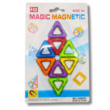 Colorful Magic Magnetic Triangle Set - 8 Unique Size Pieces for Creative Building & Learning, Suitable for Ages 3+